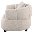Pemberly Row Channel Tufted Upholstered Accent Chair in Pebble
