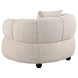 Pemberly Row Channel Tufted Upholstered Accent Chair in Pebble