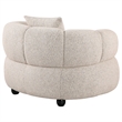 Pemberly Row Channel Tufted Upholstered Accent Chair in Pebble