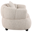 Pemberly Row Channel Tufted Upholstered Accent Chair in Pebble