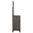 Pemberly Row 6-Drawer Transitional Wood Dresser and Mirror in Gray Oak