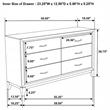 Pemberly Row 6-Drawer Transitional Wood Dresser Cabinet in Gray Oak