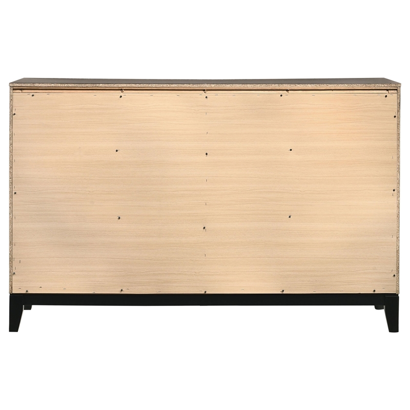 Pemberly Row 6-Drawer Transitional Wood Dresser Cabinet in Gray Oak