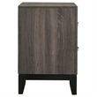 Pemberly Row 2-Drawer Transitional Wood Nightstand in Grey Oak