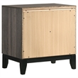 Pemberly Row 2-Drawer Transitional Wood Nightstand in Grey Oak