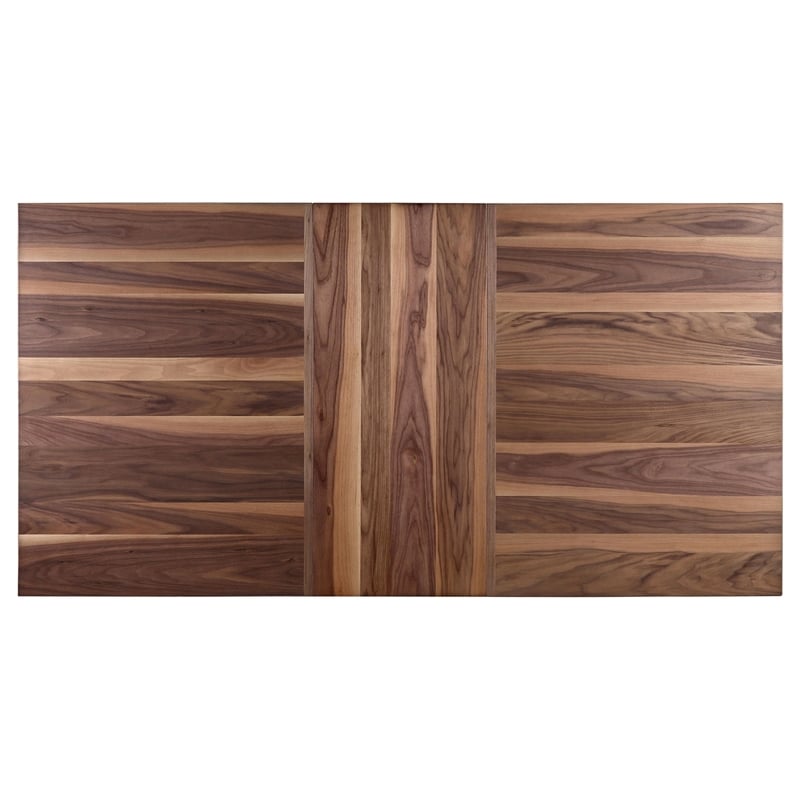 Pemberly Row 77-inch Extension Dining Table in Natural Walnut