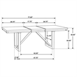 Pemberly Row 77-inch Extension Dining Table in Natural Walnut