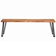 Pemberly Row Wood Dining Bench with Hairpin Legs in Natural Acacia