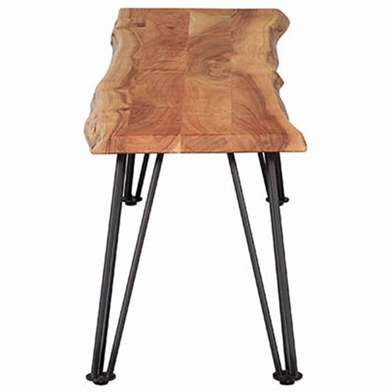 Pemberly Row Wood Dining Bench with Hairpin Legs in Natural Acacia