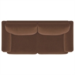 Pemberly Row Velvet Upholstered Crescent Arm Tufted Sofa in Rust