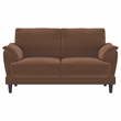 Pemberly Row 2-Piece Velvet Upholstered Crescent Arm Sofa Set in Rust