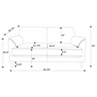 Pemberly Row 2-Piece Velvet Upholstered Crescent Arm Sofa Set in Rust