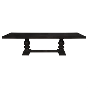 Pemberly Row 123-inch Extension Leaf Dining Table in Distressed Noir