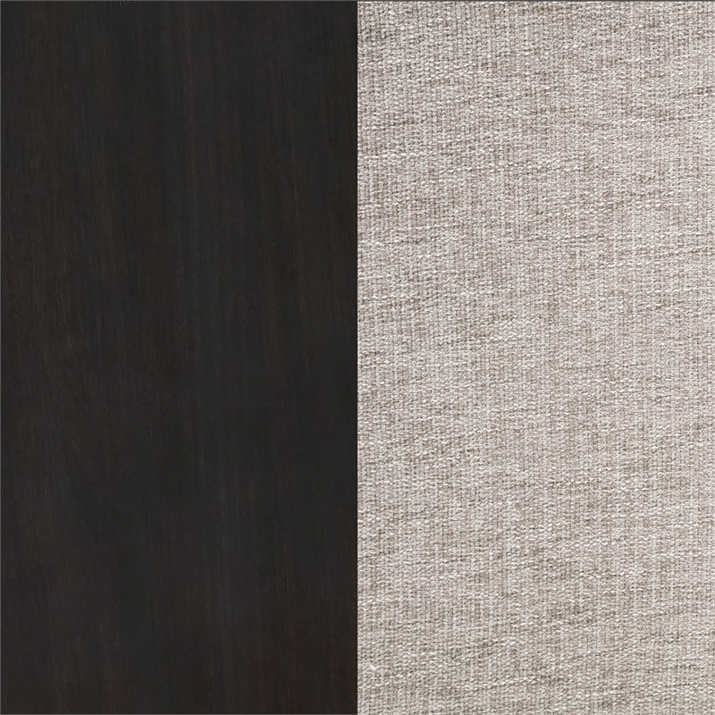 Pemberly Row 19.5'' Fabric Dining Side Chair in Tan/Distressed Noir