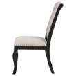 Pemberly Row 19.5'' Fabric Dining Side Chair in Tan/Distressed Noir
