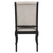 Pemberly Row 19.5'' Fabric Dining Side Chair in Tan/Distressed Noir