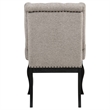 Pemberly Row 20.5'' Fabric Dining Arm Chair in Tan/Distressed Noir
