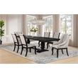 Pemberly Row 7-Piece Dining Set with Arm Chairs in Tan/Distressed Noir