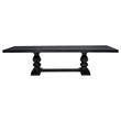 Pemberly Row 7-Piece Fabric Dining Table Set in Tan/Distressed Noir