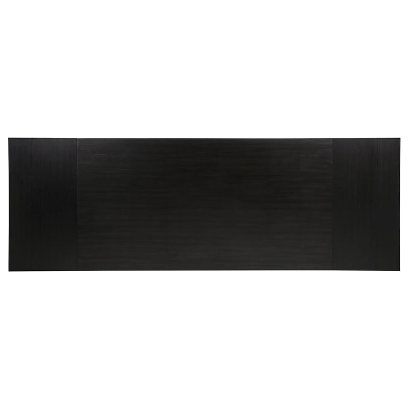 Pemberly Row 7-Piece Fabric Dining Table Set in Tan/Distressed Noir