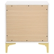 Pemberly Row 2-drawer Nightstand with Gold Bracket Legs in White