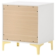 Pemberly Row 2-drawer Nightstand with Gold Bracket Legs in White