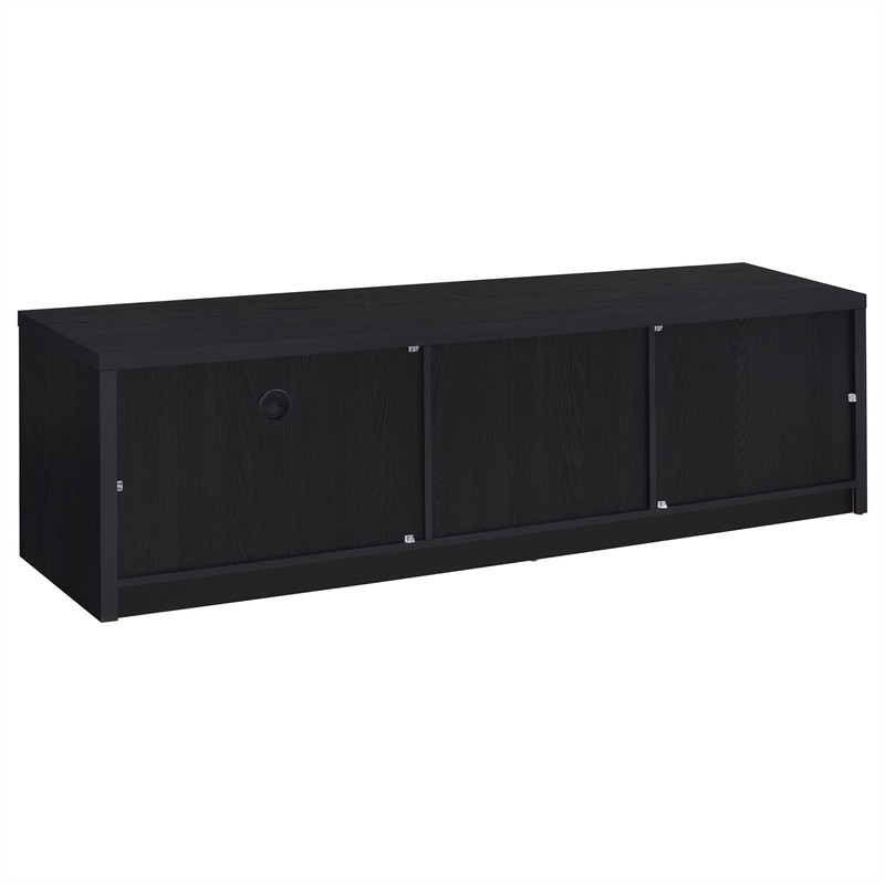 Pemberly Row 70-inch 2-door TV Stand Media Console with Drawer in Black