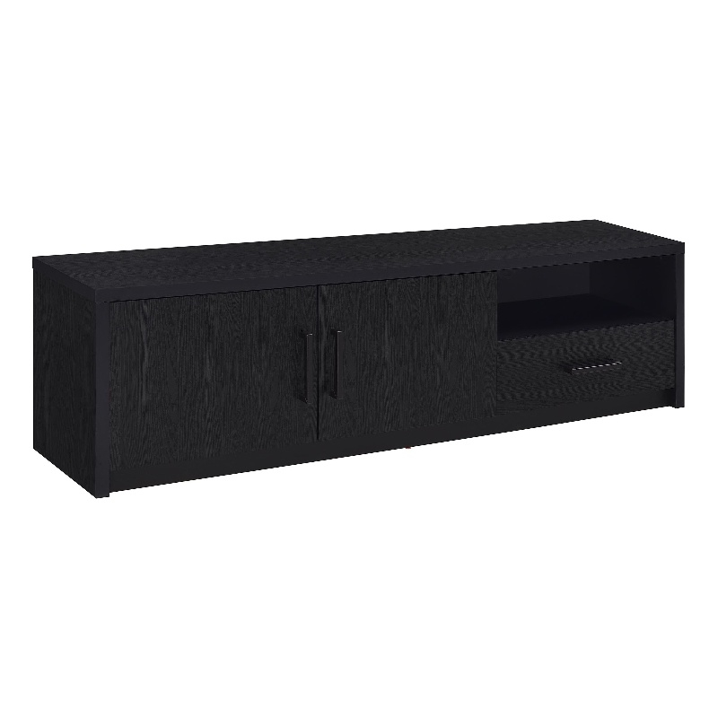 Pemberly Row 70-inch 2-door TV Stand Media Console with Drawer in Black