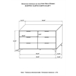 Pemberly Row 6-drawer Dresser with Gold Bracket Legs in Black