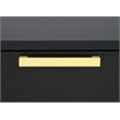 Pemberly Row 6-drawer Dresser with Mirror and Gold Bracket Legs in Black