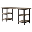 Pemberly Row 59-inch 4-shelf Writing Desk in Weathered Brown