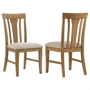 Pemberly Row 20&quot Wood Dining Side Chair in Natural Light Brown
