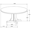 Pemberly Row 7-Piece Round Wood Dining Table Set in Natural Light Brown