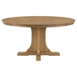 Pemberly Row 7-Piece Round Wood Dining Table Set in Natural Light Brown