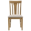Pemberly Row 7-Piece Round Wood Dining Table Set in Natural Light Brown