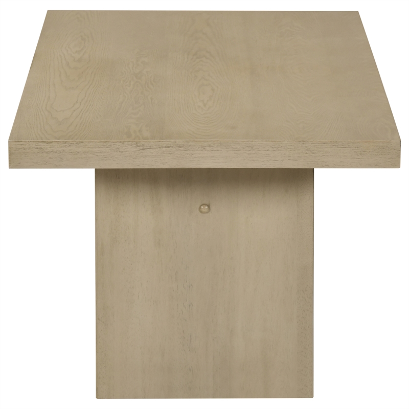 Pemberly Row 2-Piece Wood Coffee and End Table Set in Natural Oak