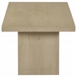 Pemberly Row 2-Piece Wood Coffee and End Table Set in Natural Oak