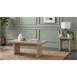 Pemberly Row 2-Piece Wood Coffee and End Table Set in Natural Oak