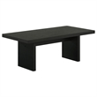 Pemberly Row 2-Piece Transitional Wood Coffee and End Table Set in Black