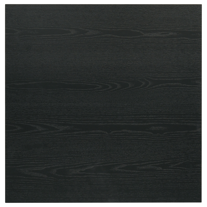 Pemberly Row 2-Piece Transitional Wood Coffee and End Table Set in Black
