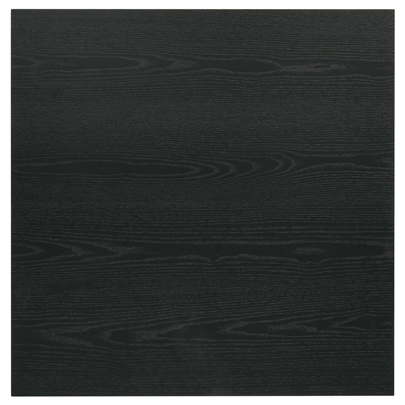 Pemberly Row 2-Piece Transitional Wood Coffee and End Table Set in Black