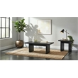 Pemberly Row 2-Piece Transitional Wood Coffee and End Table Set in Black