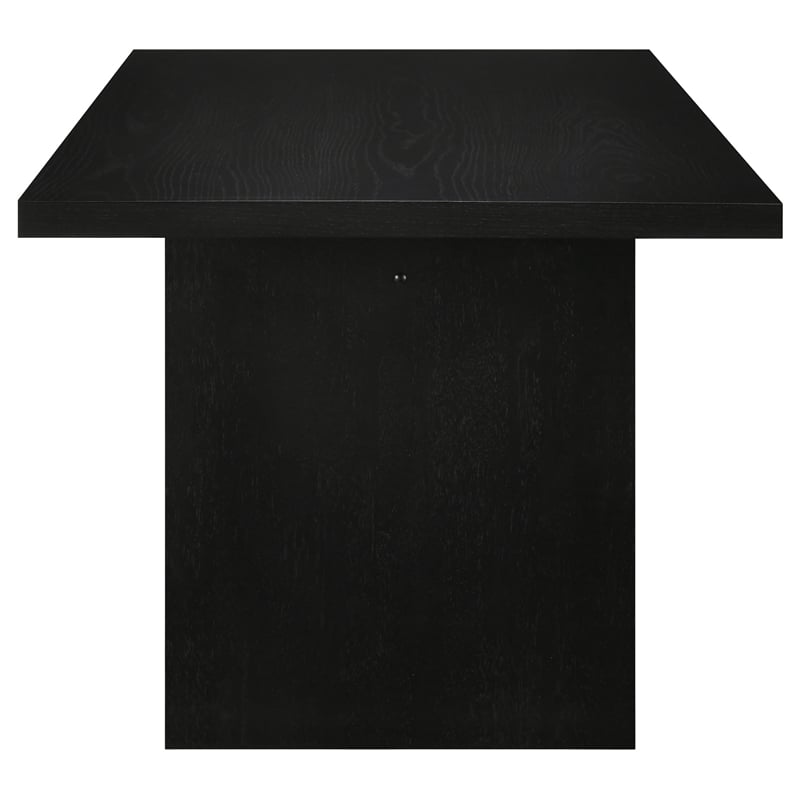 Pemberly Row 7-Piece 82-Inch Fabric and Wood Dining Set in Wheat/Black