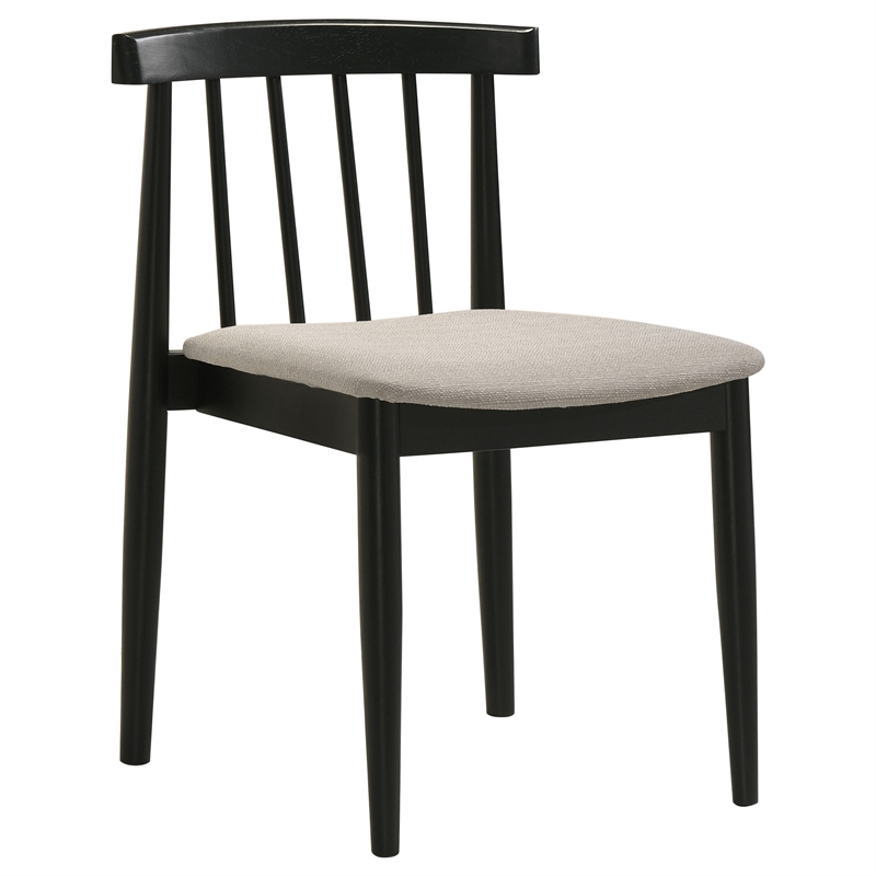 Pemberly Row 7-Piece 82-Inch Fabric and Wood Dining Set in Wheat/Black