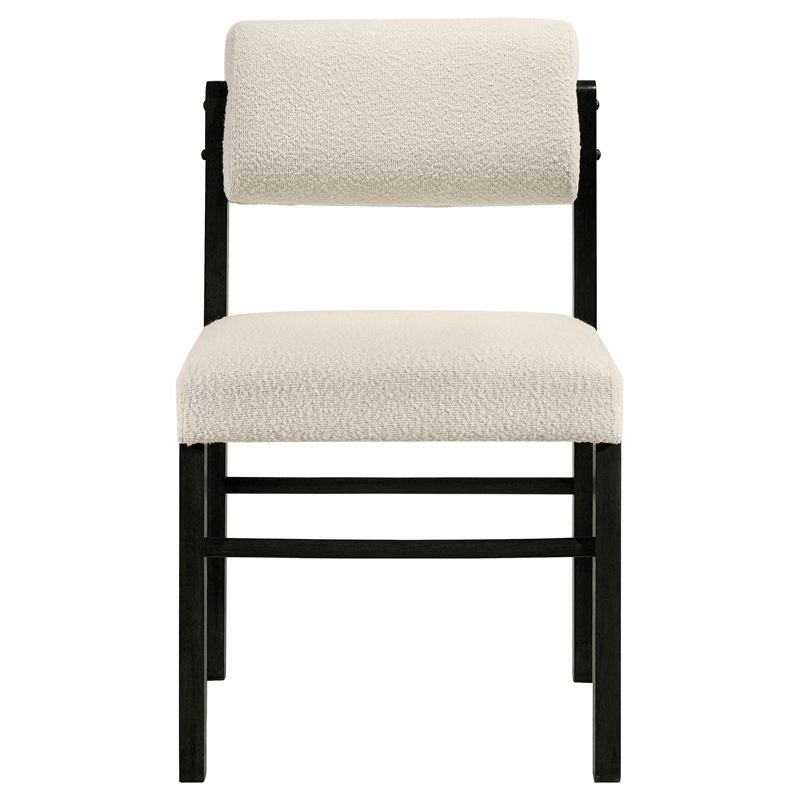 Pemberly Row 7-Piece Wood Dining Set with Spindle Chair in Cream/Black