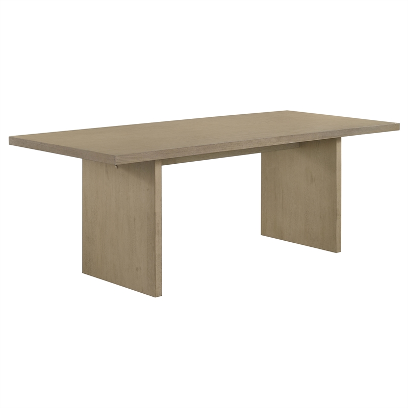 Pemberly Row 7-Piece Wood Spindle Chair Dining Set in Cream/Natural Oak