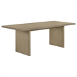 Pemberly Row 7-Piece Wood Spindle Chair Dining Set in Cream/Natural Oak