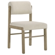 Pemberly Row 7-Piece Wood Spindle Chair Dining Set in Cream/Natural Oak