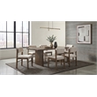 Pemberly Row 7-Piece Wood Dining Set with Spindle Chair in Cream/Walnut