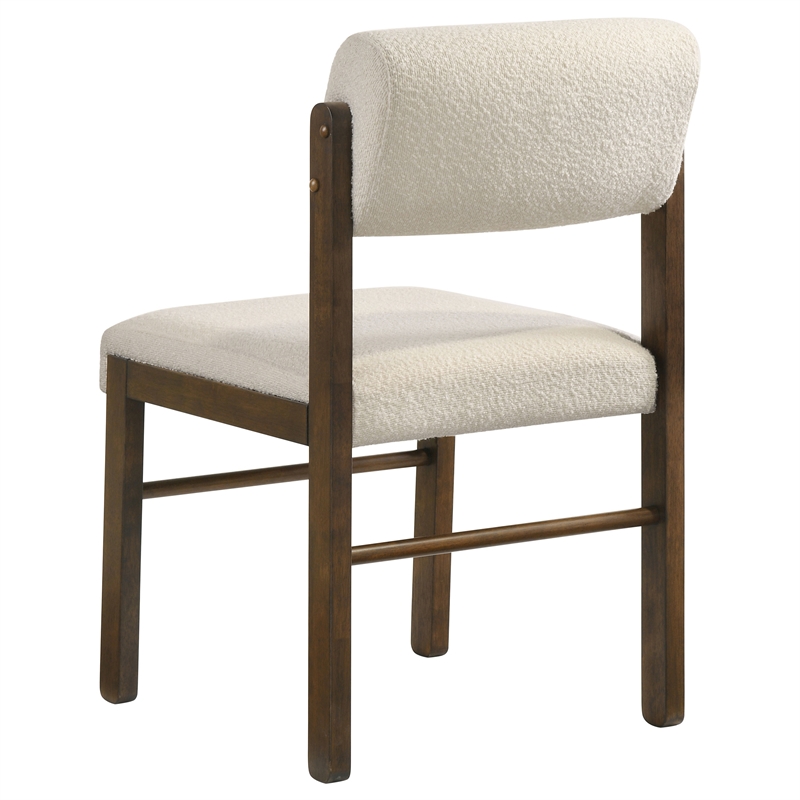 Pemberly Row 7-Piece Wood Dining Set with Spindle Chair in Cream/Walnut